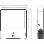 Zeichnung des AM319 9-in-1 LoRaWAN Raumsensor von Milesight