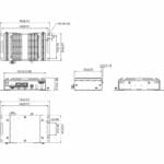 Zeichnung des WISE-6610 V2 industriellen LoRaWAN Gateway von Advantech