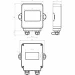 Zeichnung des TS30x LoRaWAN Temperatursensor von Milesight
