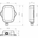 Zeichnung der EM300-SLD/ZLD LoRaWAN Leckagesensoren von Milesight